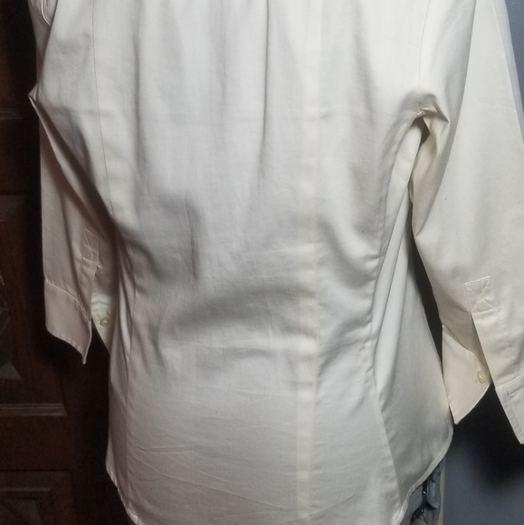 Banana Republic cream button top sz M - Picture 6 of 7